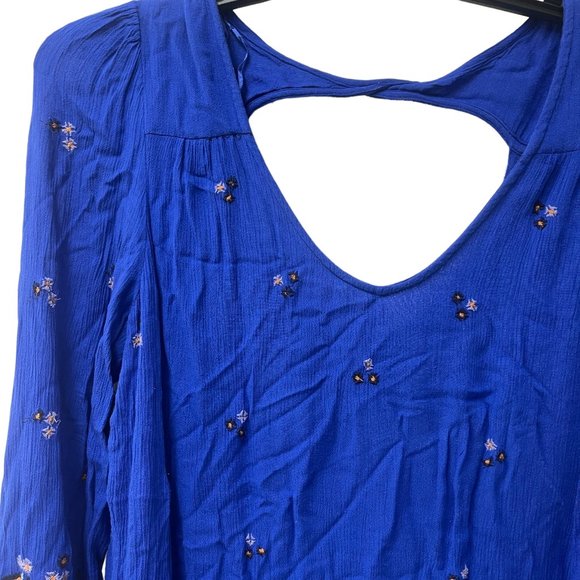 Free People Dress size L, Blue Floral - Picture 6 of 7